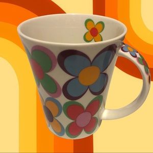 Vintage groovy flower power mug